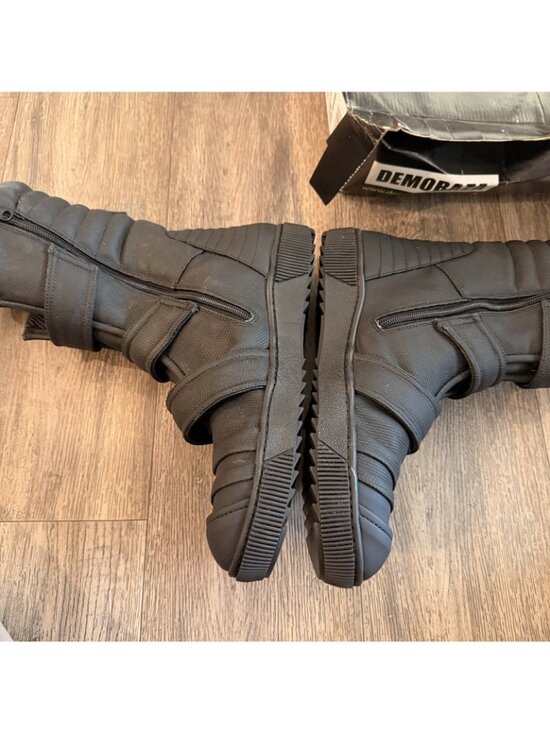 DEMOBAZA Leather Black Mens Moon Rover Boots EU 45
